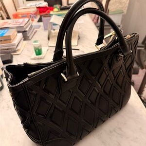 Tory Burch Black Quilted Tote